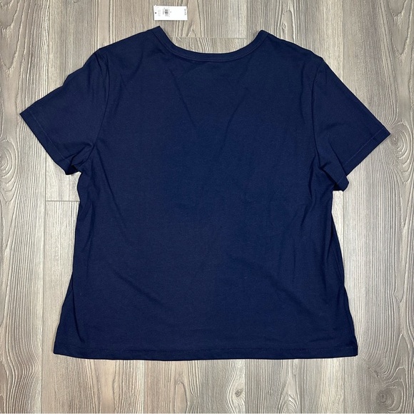 Gap Navy Organic Cotton Vintage Soft Crew Neck T-Shirt L New with Tags - Picture 3 of 5